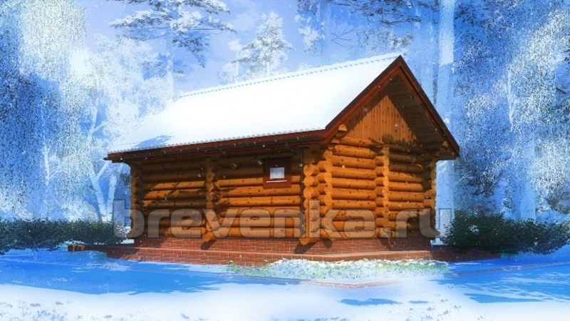 Рубленная баня "Ласточка" 4х6