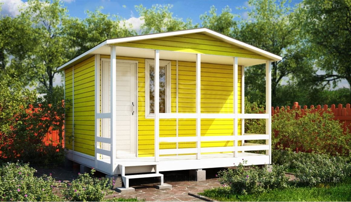 Строительство хозблоков с верандой - фото